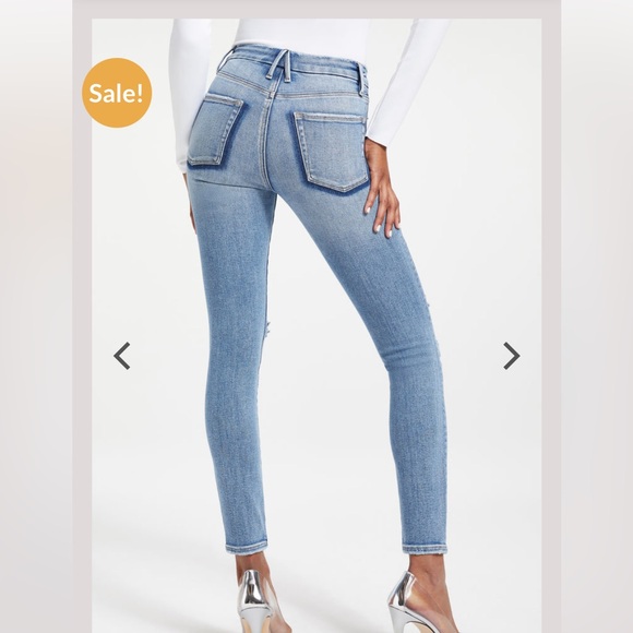 GOOD AMERICAN GOOD LEGS SHADOW POCKETS INDIGO006 High Waisted jeans size 6 / 28 - Picture 9 of 9